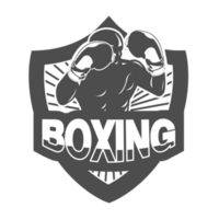 Black and white boxing logo.It's for hero concept png