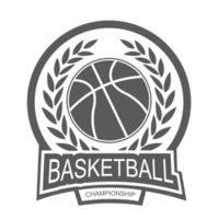 nero e bianca pallacanestro logo.successo concetto. png
