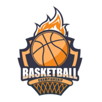 ilustração do moderno basquetebol logo.it's para lutador conceito png