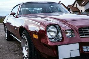 an old powerful classic American car. automotive classics. maslkar. photo