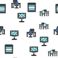 office gadget computer business vector seamless pattern