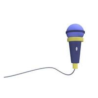 Microphone 3d render radio or music entertainment. Audio equipment for broadcasts and interviews. Singing or podcast concept 3d illustration photo