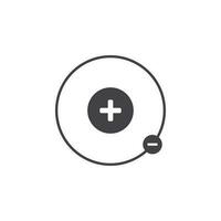 plus and minuse, positive and negative vector icon illustration