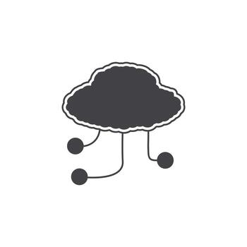 Cloud computing vector icon illustration