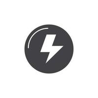 Electricity rounded vector icon illustration