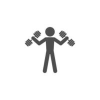 exercise with gandel vector icon illustration