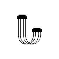 internal computer plug vector icon illustration