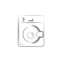 Washing machine logo vector icon illustration