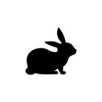 silhouette of a rabbit vector icon illustration