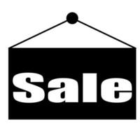 door-plate with the word sale vector icon illustration