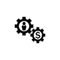 Banker Options Gear vector icon illustration