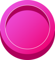 simple 3D colorful glossy buttons.pink shape board or frame symbol png