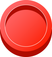 simple 3D colorful glossy buttons.red shape board or frame symbol png