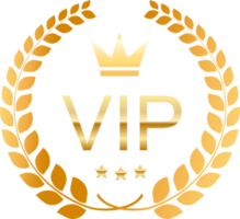 Gold medals vip card with crown laurel wreath.membership card icon png