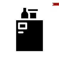 bottle drink in pparbag glyph icon vector