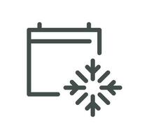 Four seasons and day parts related icon outline and linear vector. vector