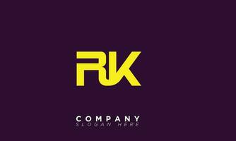 RK Alphabet letters Initials Monogram logo KR, R and K vector