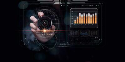 empresario participación un Brújula espectáculo reporte conceptos, gráficos y gráficos, negocio estadísticas, análisis y mejora de corporativo estrategia ,Estadísticas y datos conceptos ,negocio crecimiento grafico foto