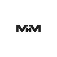 Letter MM and Medical Cross or Plus Sign logo or icon design vector