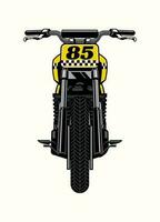 Front Side View of Racing Flat Tracker motorcycle vector