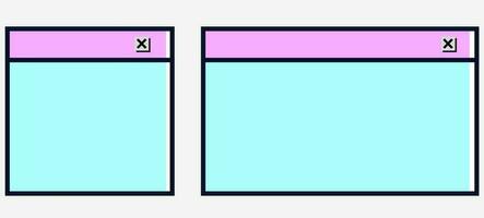 old desktop user interface elements. UI , Set message dialog box. Chatbox, messagebox. Retro style Vector illustration. 90s digital interface, illustration