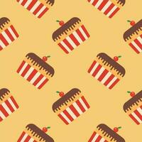 cupcake seamless pattern vector illustration