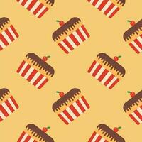 cupcake seamless pattern vector illustration