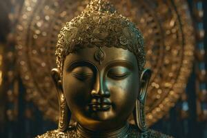 Buddhist ornament mandala. Generate Ai photo