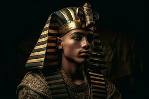 retrato de joven tutankamon generar ai foto
