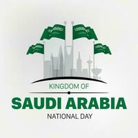 saudi arabia nacional día en septiembre 23 contento independencia día. vector