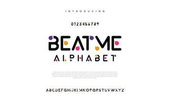 Abstract beatme modern urban alphabet fonts. Typography sport, game, technology, fashion, digital, future creative logo font. vector illustration