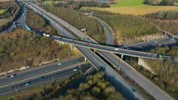 Autobahn Austausch Kreuzung m1 m25 Zeit Ablauf beim eilen Stunde video