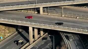 UK Highways M25 and M1 Motorways Interchange Aerial View video