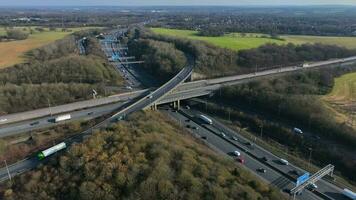 Motorway Interchange Junction M1 M25 Time Lapse at Rush Hour video