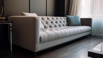 Interior parts of a cutting edge room with a comfortable cherish organize. Creative resource, photo