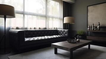 Inner parts parts parts parts parts of a cutting edge room with a comfortable cherish organize. Creative resource, photo
