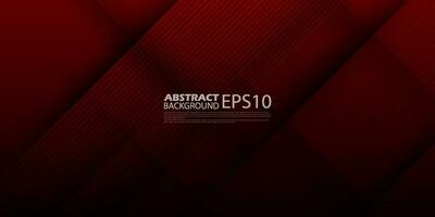 Abstract dark red background with realistic shadow cross line. Dark design with 3D concept. Red futuristic wallpaper.Eps10 vectror vector