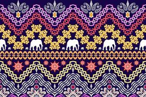 Ikat Figure aztec embroidery style. Geometric ethnic oriental traditional art pattern.Design for ethnic background,wallpaper,fashion,clothing,wrapping,fabric,element,sarong,graphic,vector illustration vector