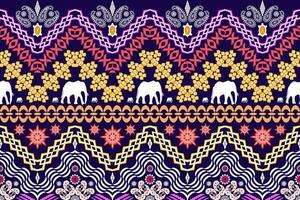 Ikat Figure aztec embroidery style. Geometric ethnic oriental traditional art pattern.Design for ethnic background,wallpaper,fashion,clothing,wrapping,fabric,element,sarong,graphic,vector illustration vector