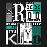 nuevo York brooklyn texto,cartel,logotipo,plantilla vector diseño