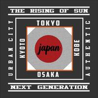 tokio Japón cartel, icono logo texto vector diseño