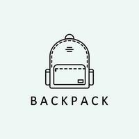 line art backpack icon logo vector design minimalist,storage icon design