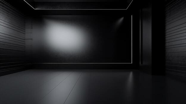 dim room establishment inquisitively with Incline in cleanse room studio. Creative resource, photo