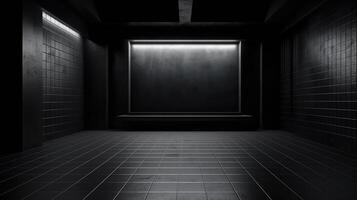 dim room establishment inquisitively with Incline in cleanse room studio. Creative resource, photo