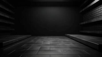 dim room establishment inquisitively with Incline in cleanse room studio. Creative resource, photo