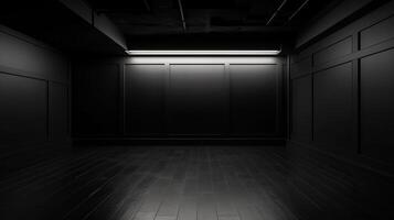 dim room establishment inquisitively with Incline in cleanse room studio. Creative resource, photo