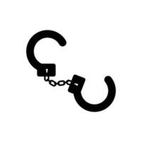 handcuffs icon design. criminal arrest sign and symbol. equipment for policeman. vector