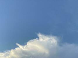 Blue sky with cloudscape background photo