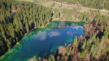 Crestasee lago en Suiza durante el otoño video