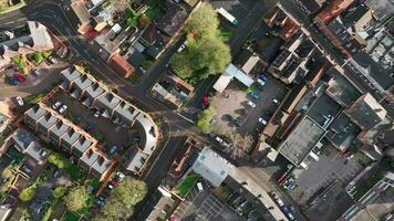 Lincoln Stadt Straßen im England Vogel Auge Aussicht video